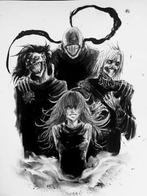 Aogiri Tree Members Gathering In Tokyo Ghoul Wallpaper