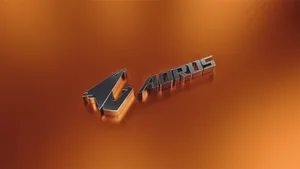 Aorus Brand Logoon Orange Background Wallpaper