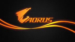 Aorus Logo Orange Glow Wallpaper
