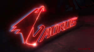 Aorus Neon Eagle Logo Wallpaper