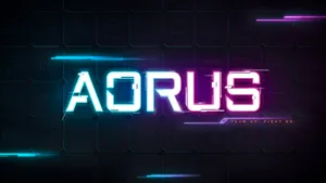 Aorus Neon Gaming Logo Wallpaper