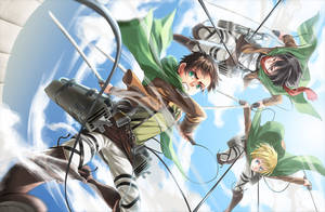 Aot Trio Eren Yeager Wallpaper