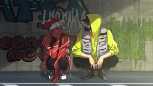 Apex Legends Octane Sitting On Side Walk Wallpaper