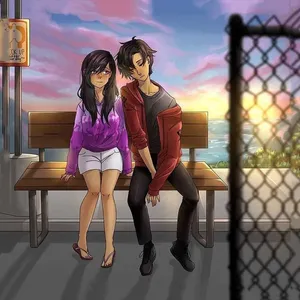 Aphmau And Aaron Hangs Out Wallpaper