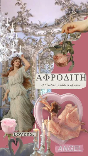 Aphrodite Goddessof Love Aesthetic Collage Wallpaper