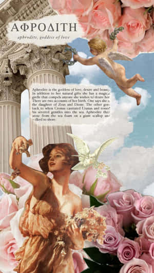 Aphrodite Goddessof Love Collage Wallpaper