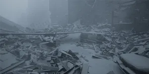 Apocalyptic Landscape In Nuclear Winter Wallpaper