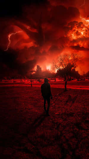 Apocalyptic_ Red_ Sky_ Silhouette Wallpaper