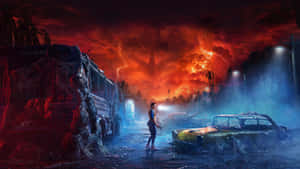 Apocalyptic_ Stranger_ Things_ Scene Wallpaper