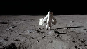 Apollo_ Astronaut_ On_ Moon Wallpaper