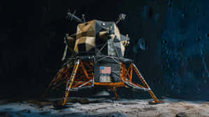 Apollo Lunar Module On Moon Surface Wallpaper