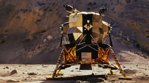 Apollo Lunar Module On Moon Surface Wallpaper