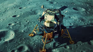 Apollo Lunar Module On Moon Surface Wallpaper