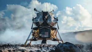 Apollo Lunar Module On Moon Surface Wallpaper