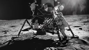 Apollo Lunar Moduleand Astronaut Wallpaper