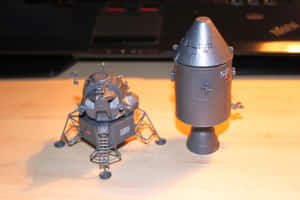 Apollo Lunar Moduleand Command Module Models Wallpaper
