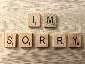 Apology Scrabble Tiles Wallpaper