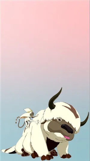 Appa_and_ Momo_ Avatar_ Animation Wallpaper