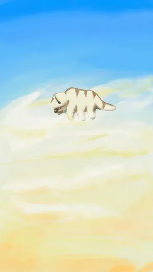 Appa Flying In Desert Wallpaper