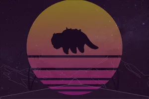 Appa Silhouette Against Sunset Wallpaper