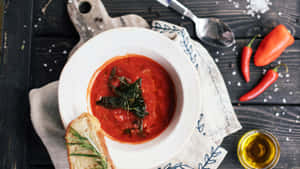 Appetizing Red Sauce Close-up Wallpaper