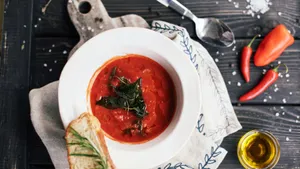 Appetizing Red Sauce Close-up Wallpaper