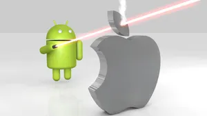 Apple Android Laser Wallpaper