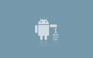 Apple Eating Android Throwing Wallpaper
