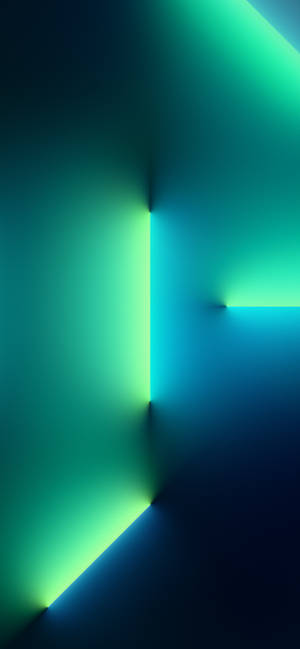 Apple Iphone Default Teal Green Light Beams Wallpaper