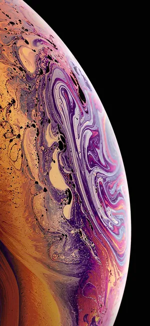 Apple Iphone Xs Purple Gradient Bubble Wallpaper