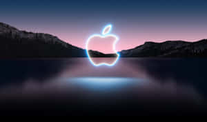 Apple Logo In The Water At Night Wallpaper