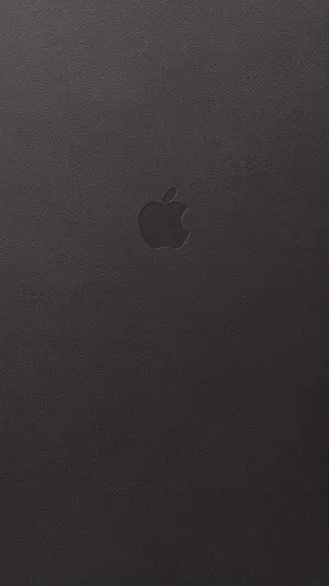 Apple Logo Minimalist Black Phone Wallpaper