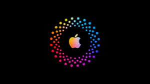 Apple Logo On A Black Background Wallpaper