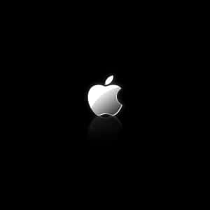 Apple Logo On A Black Background Wallpaper
