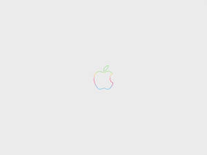 Apple Logo On Solid White Wallpaper