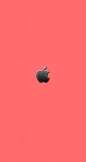 Apple Logo Over Pink Backdrop Ios 7 Wallpaper