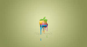 Apple Logo With Several Drips Wallpaper