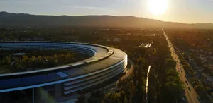 Apple Park Sunset Aerial View Wallpaper