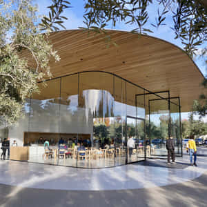 Apple Park Visitor Center Exterior Wallpaper