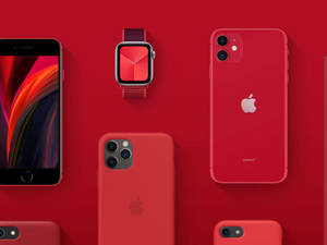 Apple Red Smart Gadget Products Wallpaper