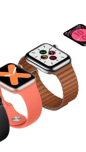 Apple Watch Salmon Pink Rubber Strap Wallpaper