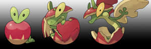 Applin Turning Into Flapple Wallpaper