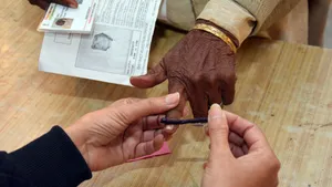 Applying Indelible Mark On Finger Nail Wallpaper