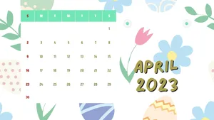 April 2023 Monthly Calendar Wallpaper