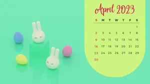 April 2023 Monthly Calendar Wallpaper
