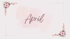 April Floral Aesthetic Background Wallpaper