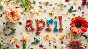 April Floral Desktop Background Wallpaper