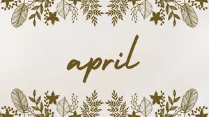 April Floral Frame Design Wallpaper