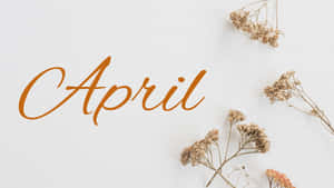 April Floral Script Background Wallpaper