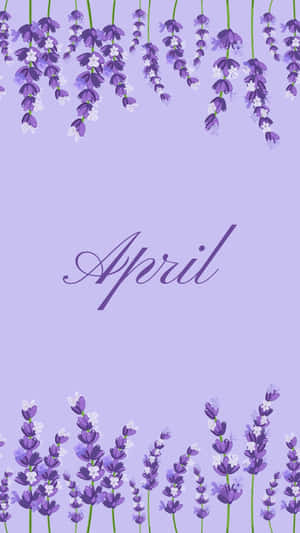 April Lavender Floral Background Wallpaper